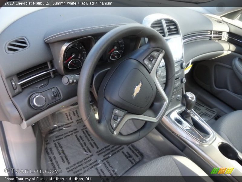 Summit White / Jet Black/Titanium 2013 Chevrolet Malibu LS