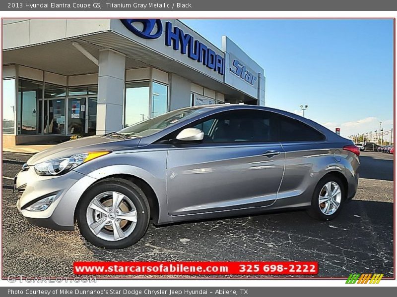 Titanium Gray Metallic / Black 2013 Hyundai Elantra Coupe GS