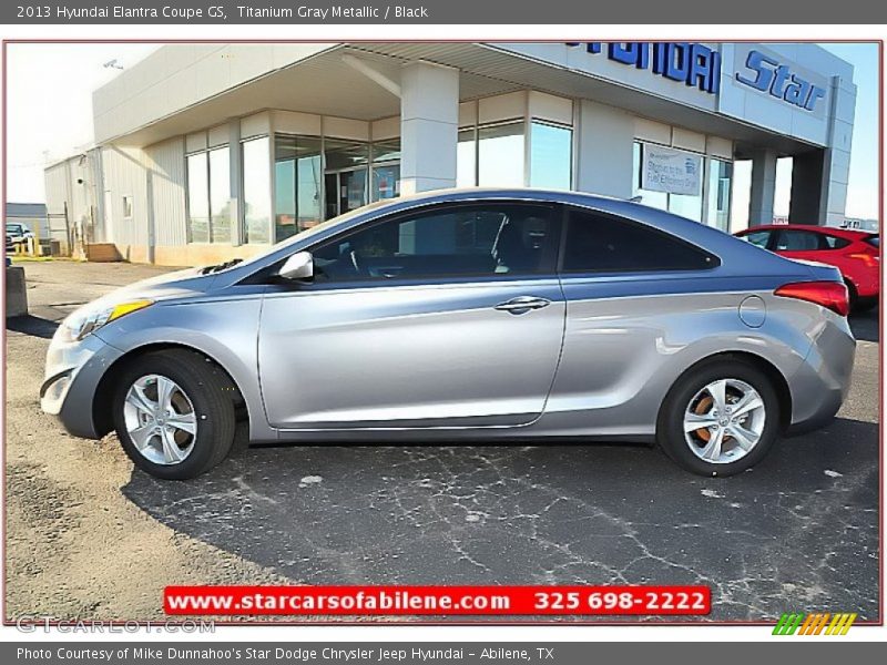 Titanium Gray Metallic / Black 2013 Hyundai Elantra Coupe GS