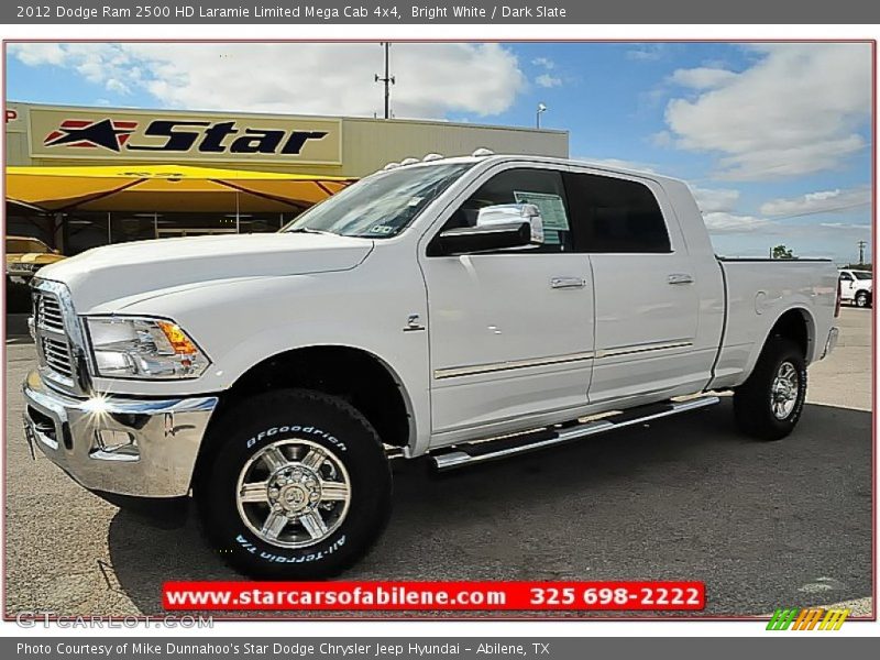 Bright White / Dark Slate 2012 Dodge Ram 2500 HD Laramie Limited Mega Cab 4x4