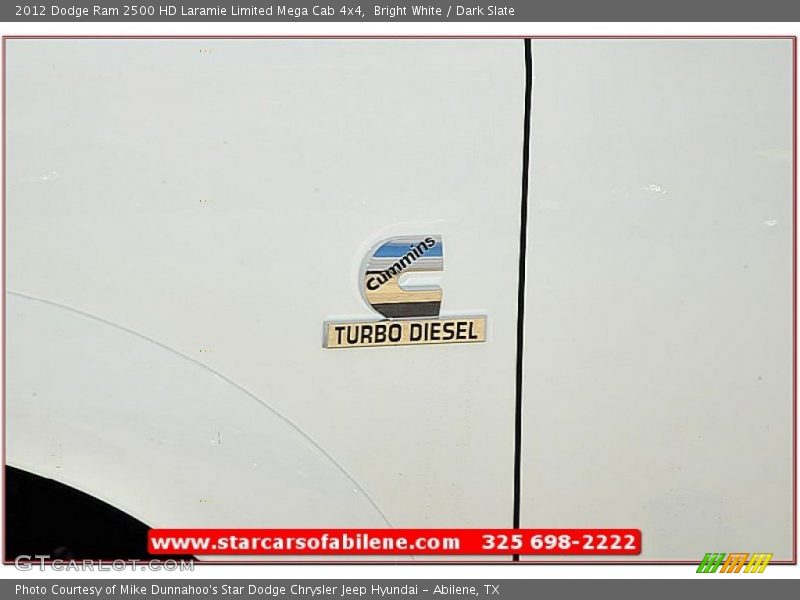 Bright White / Dark Slate 2012 Dodge Ram 2500 HD Laramie Limited Mega Cab 4x4