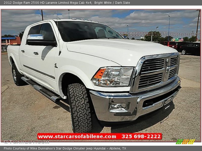 Bright White / Dark Slate 2012 Dodge Ram 2500 HD Laramie Limited Mega Cab 4x4