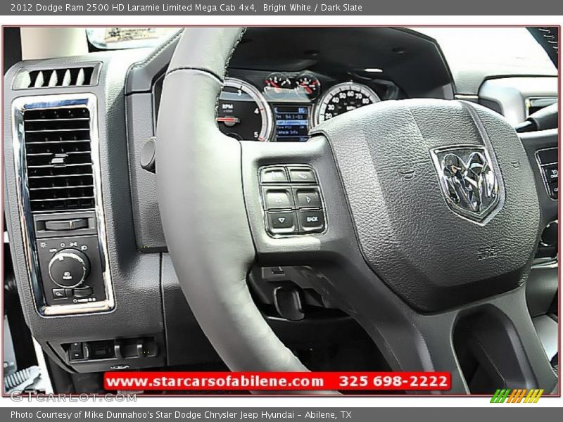 Bright White / Dark Slate 2012 Dodge Ram 2500 HD Laramie Limited Mega Cab 4x4