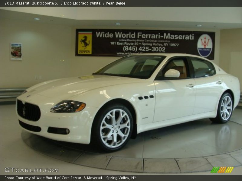 Bianco Eldorado (White) / Pearl Beige 2013 Maserati Quattroporte S