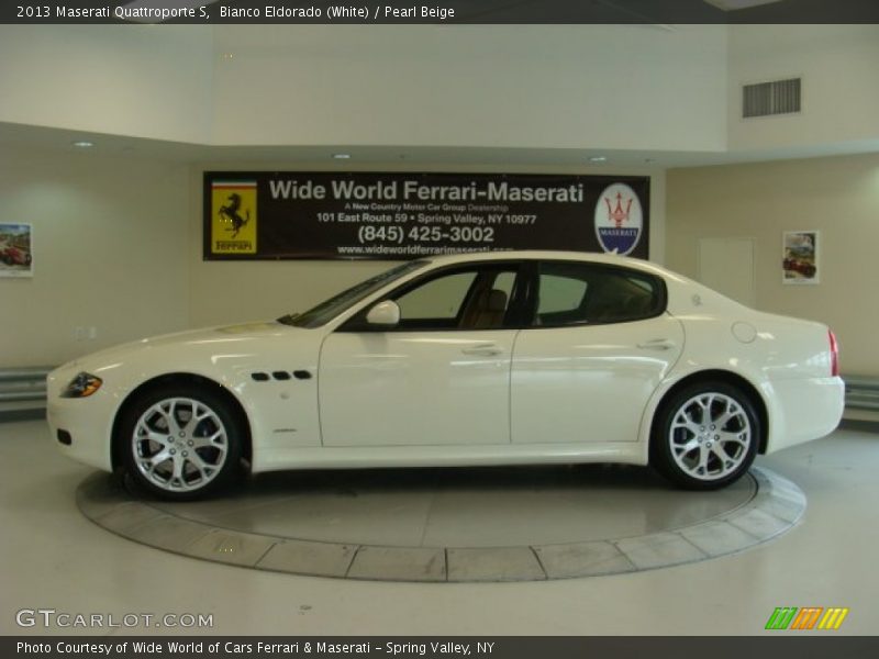 Bianco Eldorado (White) / Pearl Beige 2013 Maserati Quattroporte S