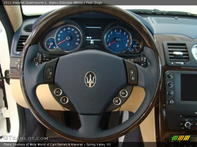 Bianco Eldorado (White) / Pearl Beige 2013 Maserati Quattroporte S