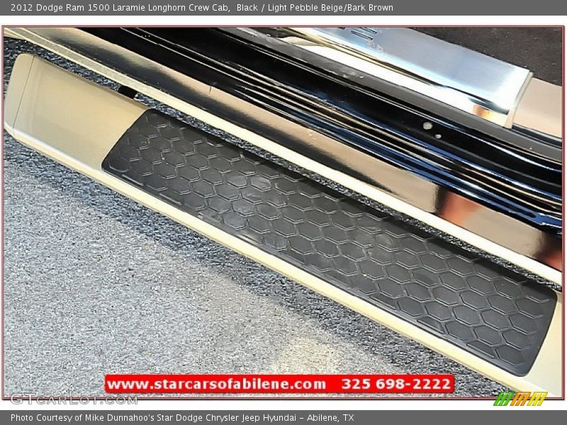 Black / Light Pebble Beige/Bark Brown 2012 Dodge Ram 1500 Laramie Longhorn Crew Cab