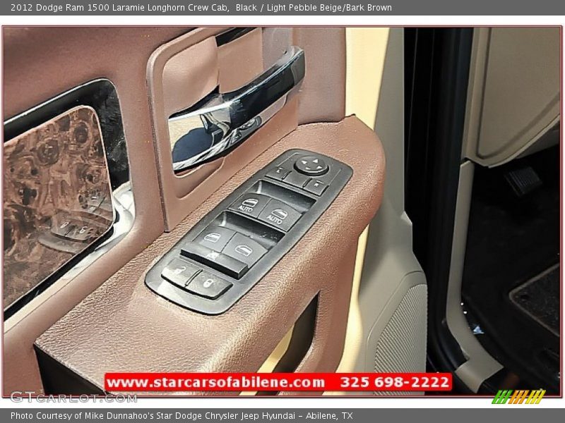 Black / Light Pebble Beige/Bark Brown 2012 Dodge Ram 1500 Laramie Longhorn Crew Cab