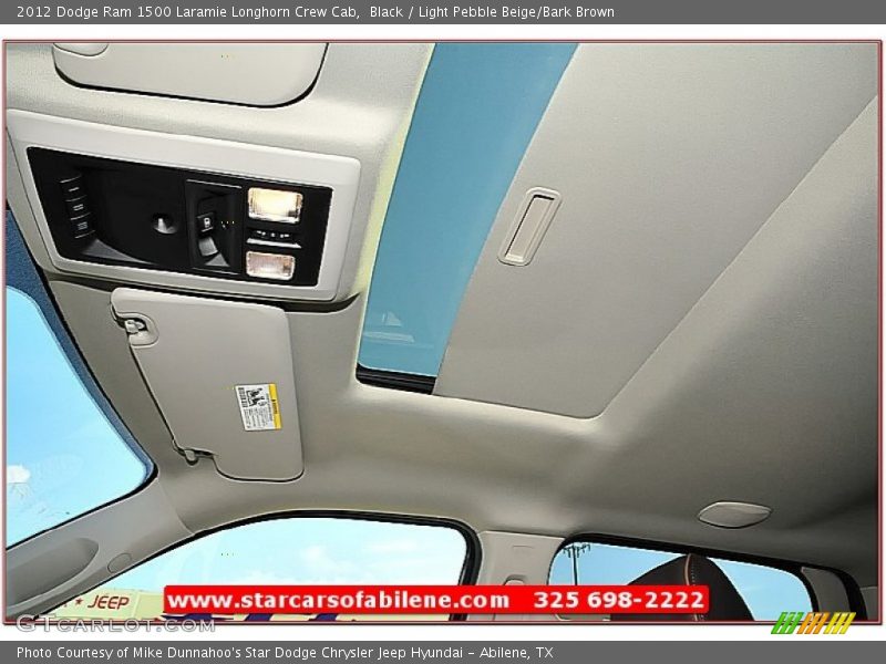 Black / Light Pebble Beige/Bark Brown 2012 Dodge Ram 1500 Laramie Longhorn Crew Cab