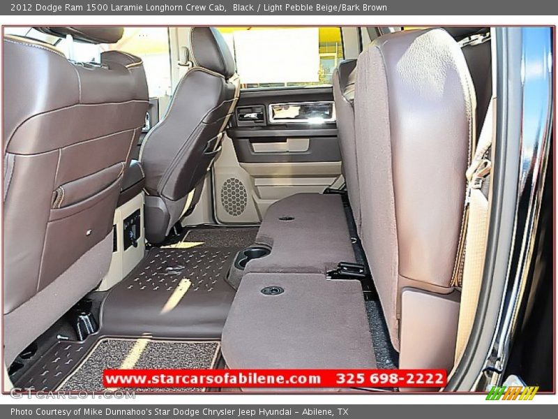 Black / Light Pebble Beige/Bark Brown 2012 Dodge Ram 1500 Laramie Longhorn Crew Cab