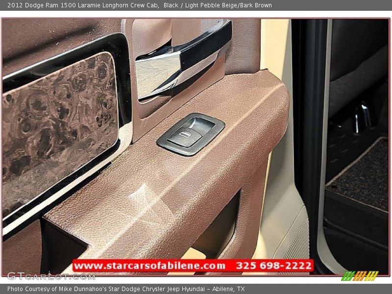 Black / Light Pebble Beige/Bark Brown 2012 Dodge Ram 1500 Laramie Longhorn Crew Cab