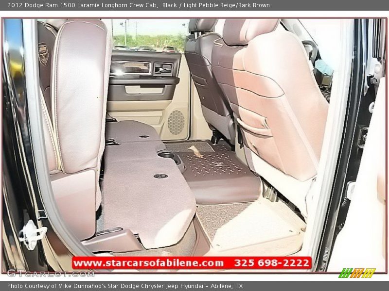 Black / Light Pebble Beige/Bark Brown 2012 Dodge Ram 1500 Laramie Longhorn Crew Cab