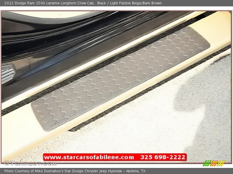Black / Light Pebble Beige/Bark Brown 2012 Dodge Ram 1500 Laramie Longhorn Crew Cab