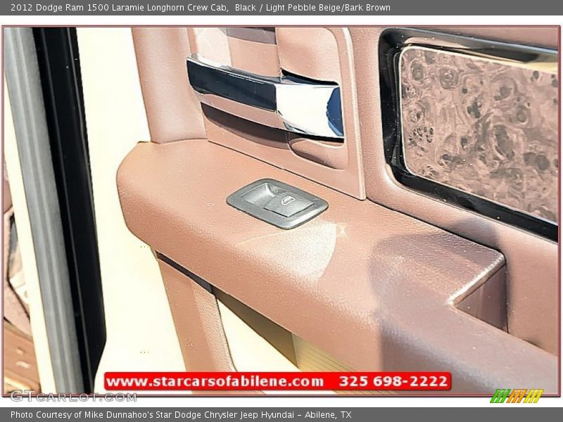 Black / Light Pebble Beige/Bark Brown 2012 Dodge Ram 1500 Laramie Longhorn Crew Cab