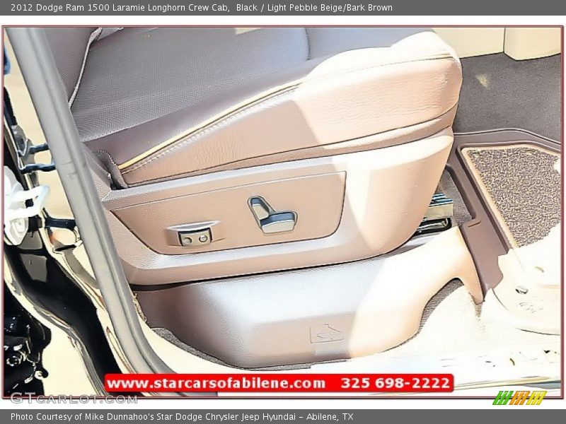 Black / Light Pebble Beige/Bark Brown 2012 Dodge Ram 1500 Laramie Longhorn Crew Cab