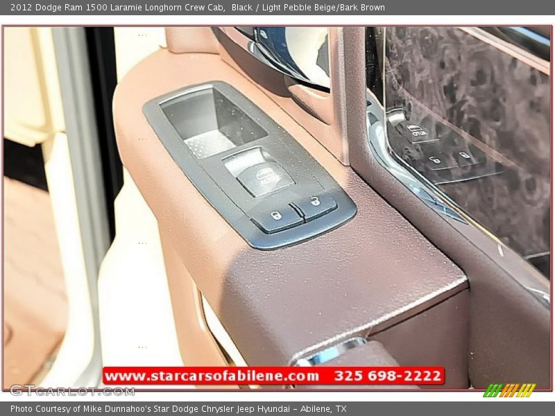 Black / Light Pebble Beige/Bark Brown 2012 Dodge Ram 1500 Laramie Longhorn Crew Cab