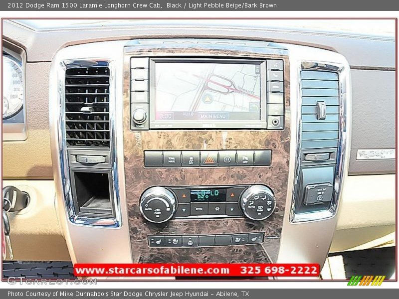 Black / Light Pebble Beige/Bark Brown 2012 Dodge Ram 1500 Laramie Longhorn Crew Cab