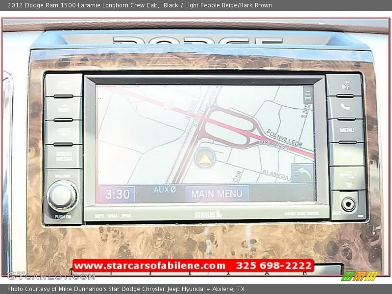 Black / Light Pebble Beige/Bark Brown 2012 Dodge Ram 1500 Laramie Longhorn Crew Cab