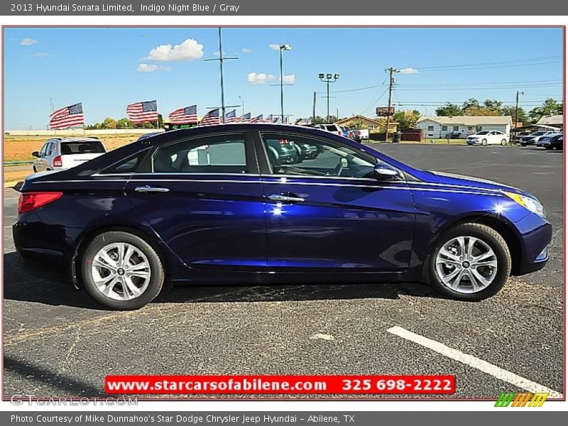 Indigo Night Blue / Gray 2013 Hyundai Sonata Limited