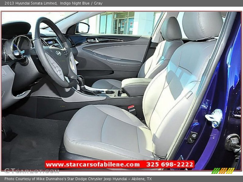 Indigo Night Blue / Gray 2013 Hyundai Sonata Limited