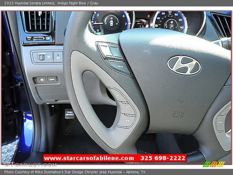 Indigo Night Blue / Gray 2013 Hyundai Sonata Limited