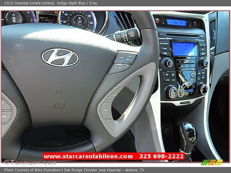 Indigo Night Blue / Gray 2013 Hyundai Sonata Limited