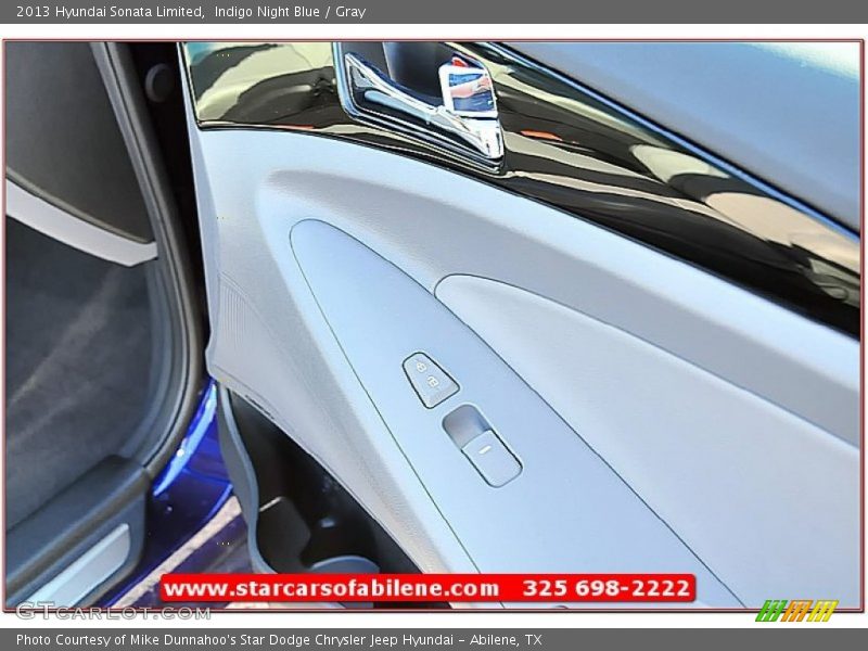 Indigo Night Blue / Gray 2013 Hyundai Sonata Limited