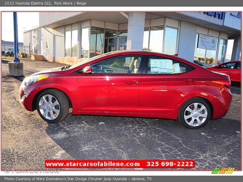 Red Allure / Beige 2013 Hyundai Elantra GLS