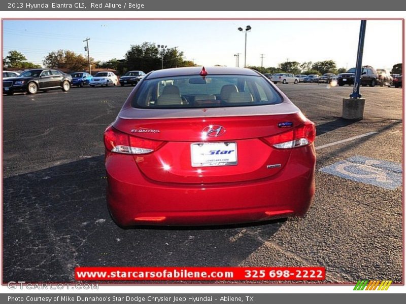 Red Allure / Beige 2013 Hyundai Elantra GLS