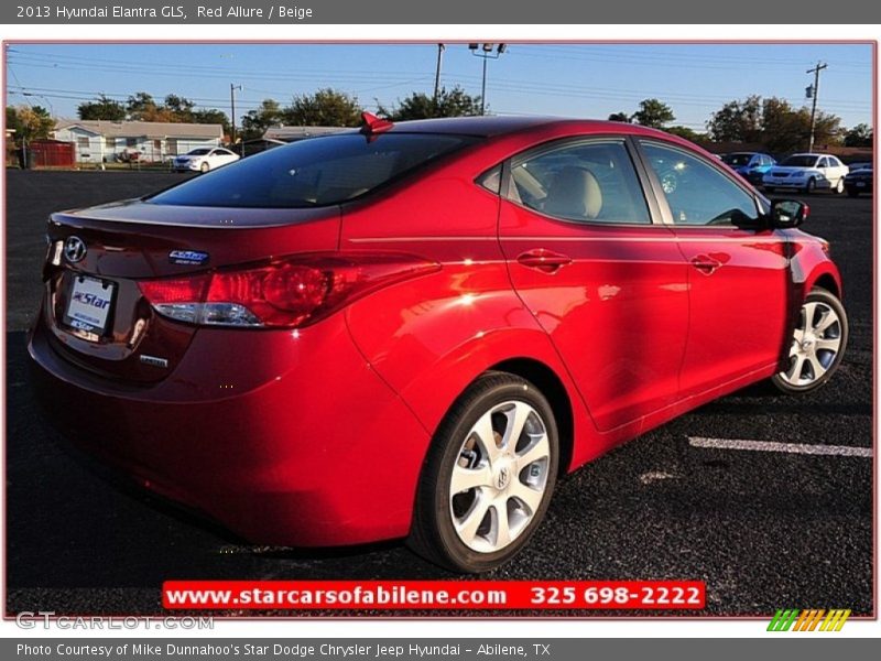 Red Allure / Beige 2013 Hyundai Elantra GLS