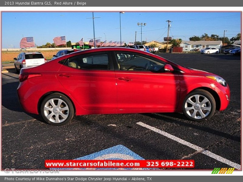 Red Allure / Beige 2013 Hyundai Elantra GLS