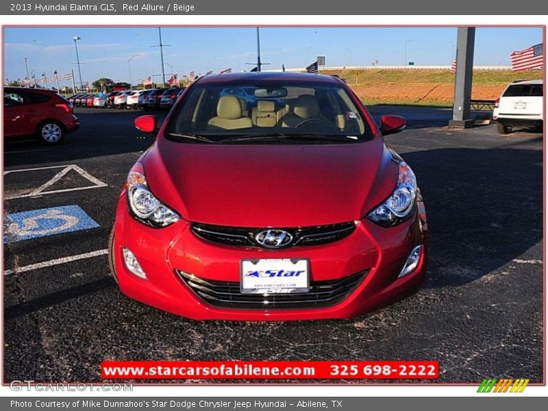 Red Allure / Beige 2013 Hyundai Elantra GLS