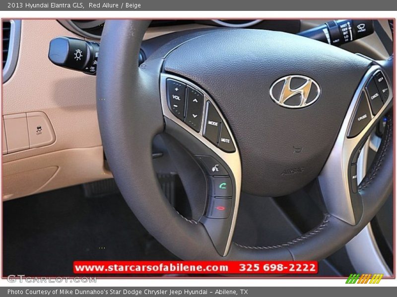 Red Allure / Beige 2013 Hyundai Elantra GLS