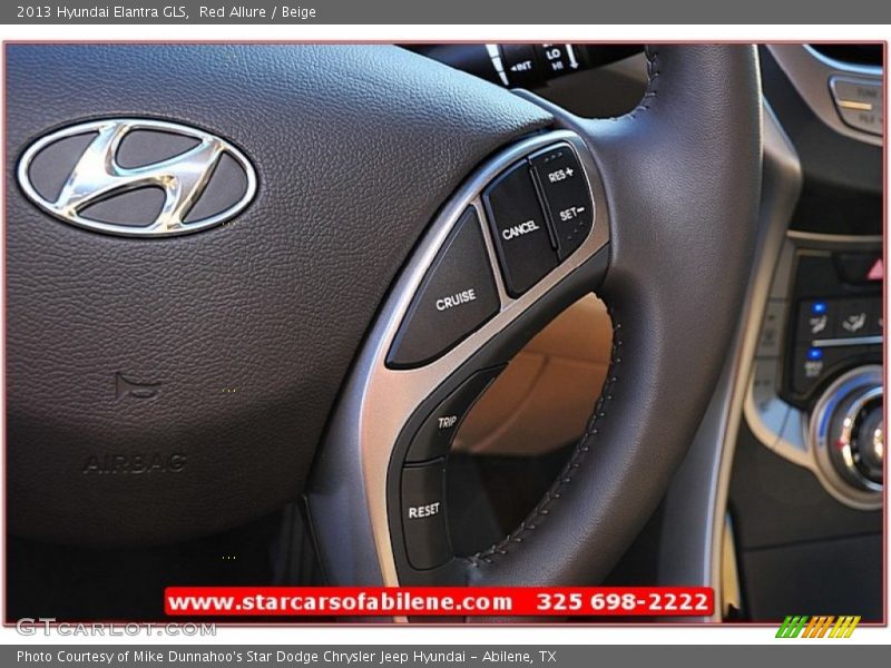 Red Allure / Beige 2013 Hyundai Elantra GLS