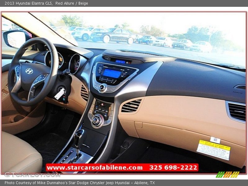 Red Allure / Beige 2013 Hyundai Elantra GLS