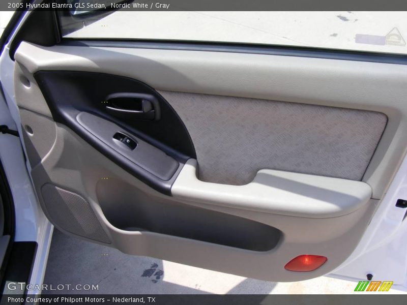 Nordic White / Gray 2005 Hyundai Elantra GLS Sedan
