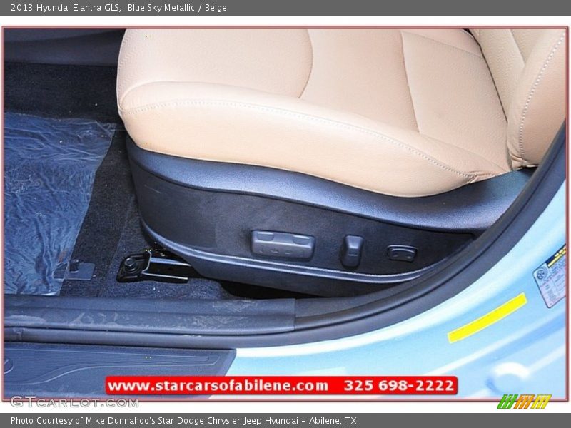 Blue Sky Metallic / Beige 2013 Hyundai Elantra GLS