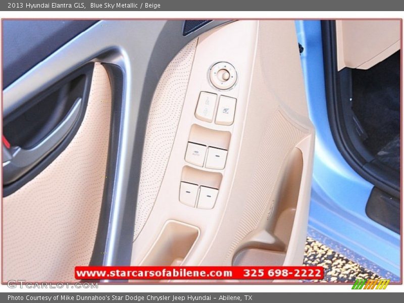 Blue Sky Metallic / Beige 2013 Hyundai Elantra GLS