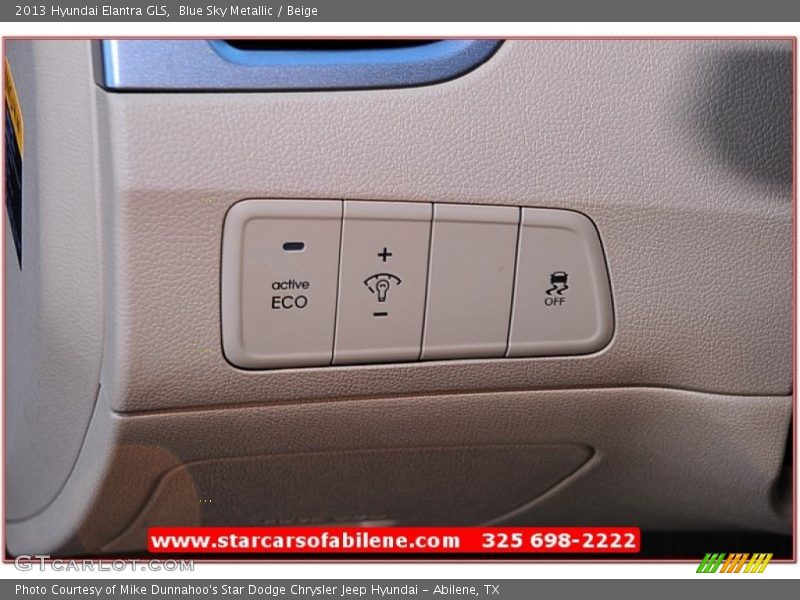 Blue Sky Metallic / Beige 2013 Hyundai Elantra GLS