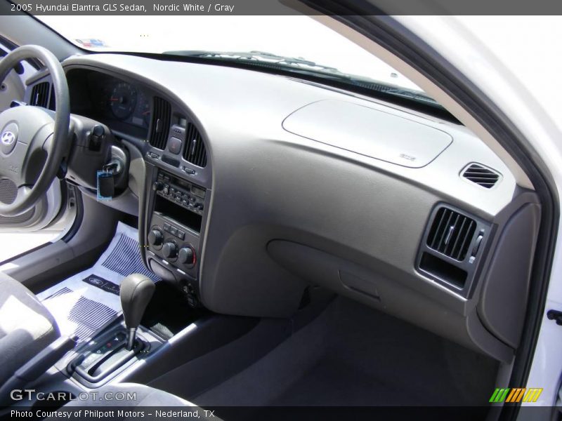 Nordic White / Gray 2005 Hyundai Elantra GLS Sedan