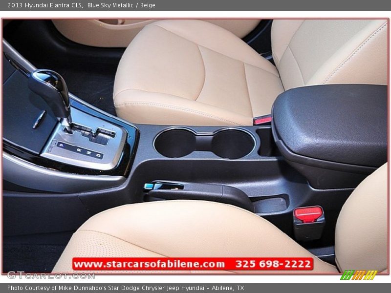 Blue Sky Metallic / Beige 2013 Hyundai Elantra GLS
