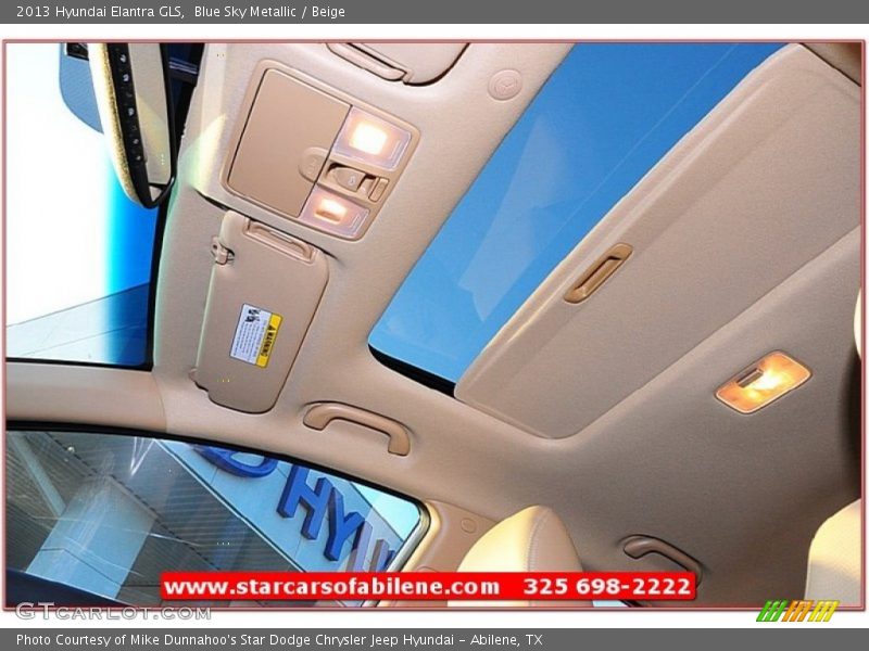 Blue Sky Metallic / Beige 2013 Hyundai Elantra GLS