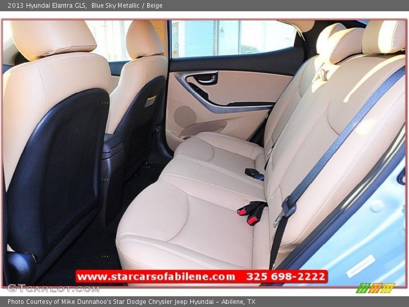 Blue Sky Metallic / Beige 2013 Hyundai Elantra GLS