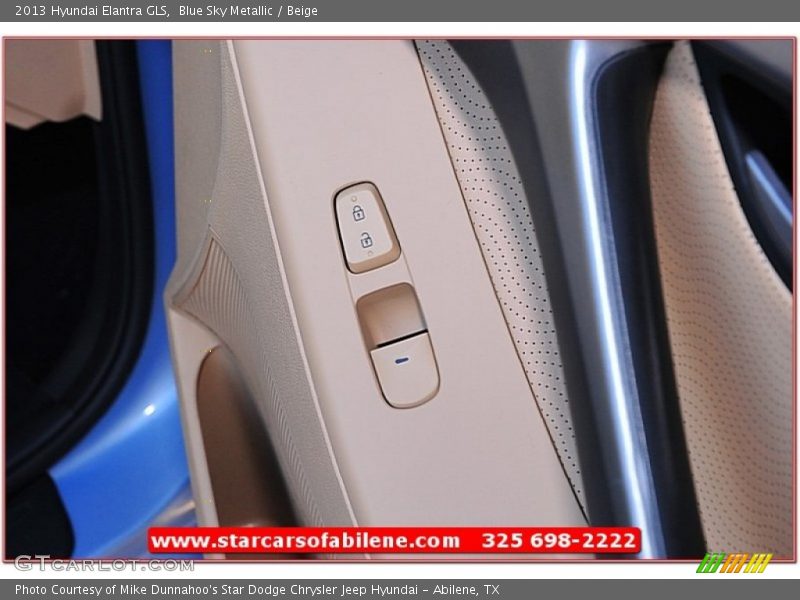 Blue Sky Metallic / Beige 2013 Hyundai Elantra GLS