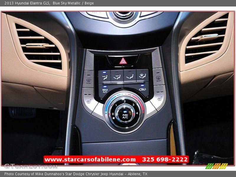 Blue Sky Metallic / Beige 2013 Hyundai Elantra GLS