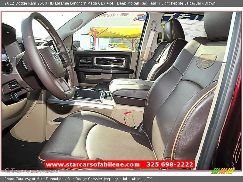 Deep Molten Red Pearl / Light Pebble Beige/Bark Brown 2012 Dodge Ram 2500 HD Laramie Longhorn Mega Cab 4x4