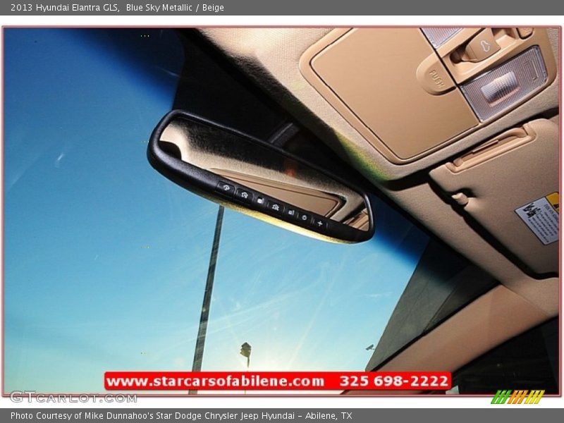 Blue Sky Metallic / Beige 2013 Hyundai Elantra GLS