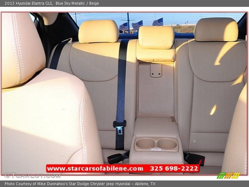 Blue Sky Metallic / Beige 2013 Hyundai Elantra GLS
