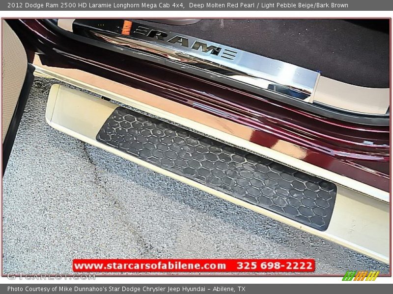 Deep Molten Red Pearl / Light Pebble Beige/Bark Brown 2012 Dodge Ram 2500 HD Laramie Longhorn Mega Cab 4x4