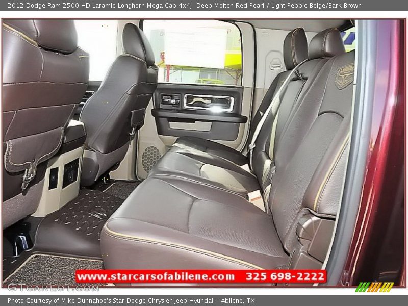 Deep Molten Red Pearl / Light Pebble Beige/Bark Brown 2012 Dodge Ram 2500 HD Laramie Longhorn Mega Cab 4x4